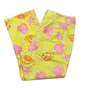Lilly Pulitzer 10 Sunrise Sandbar cropped pants yellow